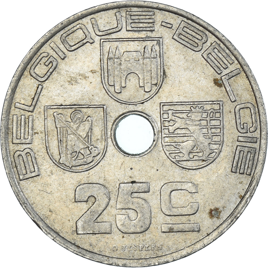Coin, Belgium, 25 Centimes, 1939