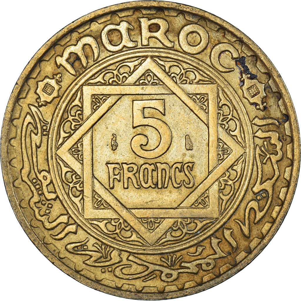 Moneta, Marocco, 5 Francs, 1365