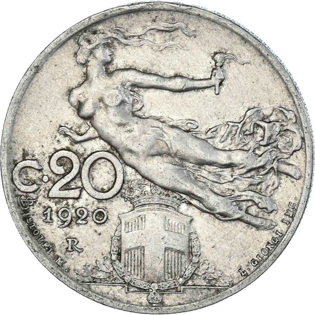 Moeda, Itália, 20 Centesimi, 1920