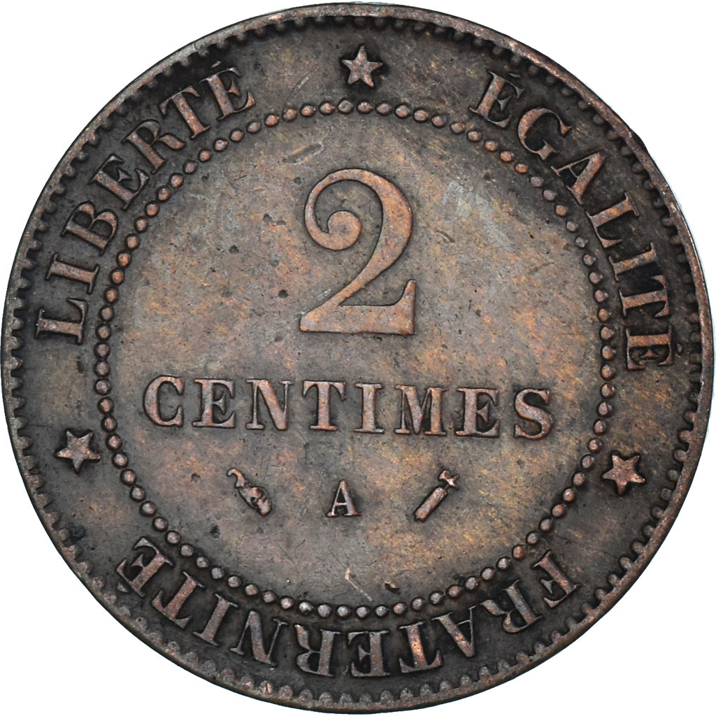 Moneda, Francia, 2 Centimes, 1893