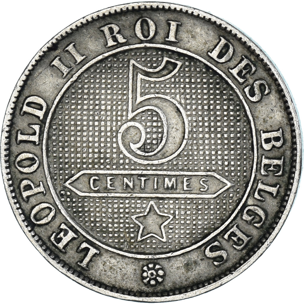 Coin, Belgium, 5 Centimes, 1895