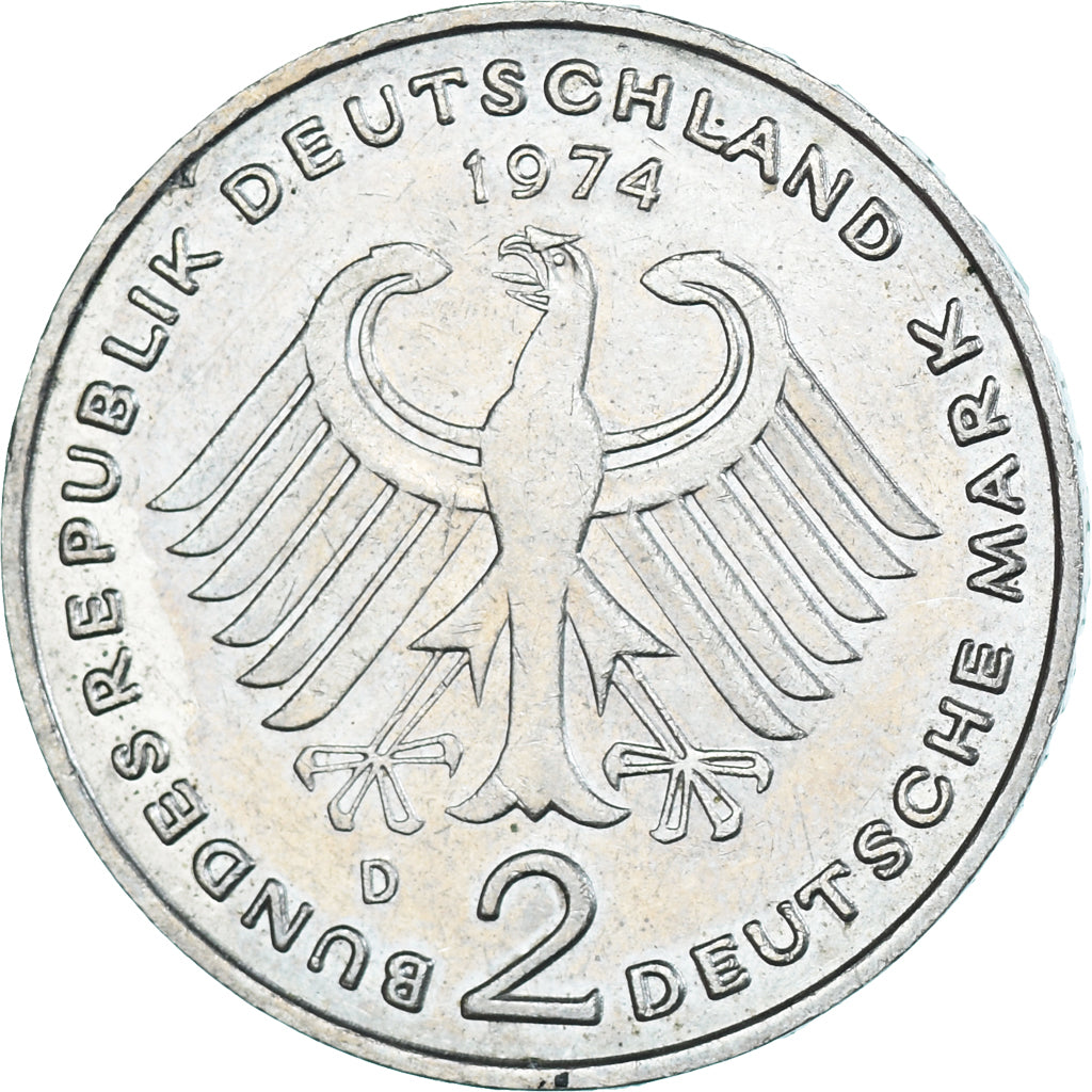 Moneta, Niemcy, 2 Mark, 1974
