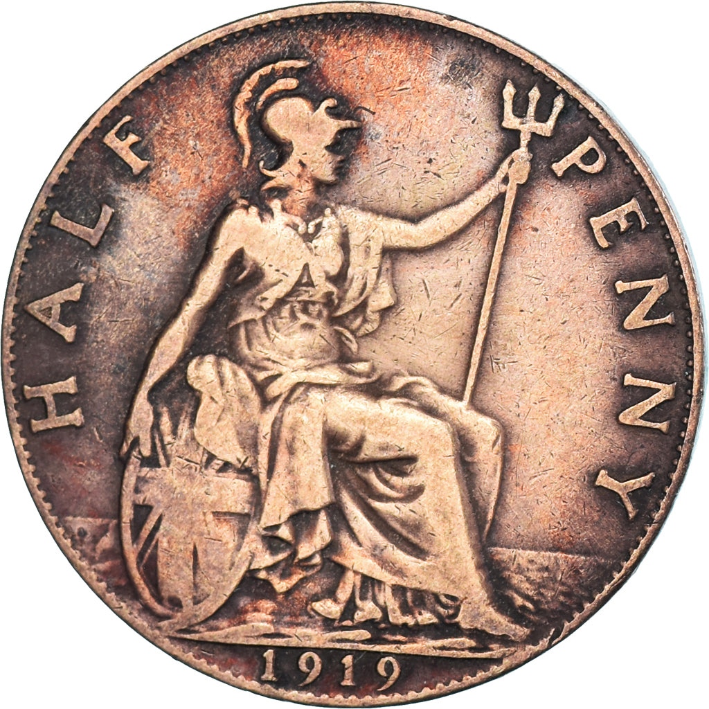 Coin, Great Britain, 1/2 Penny, 1919