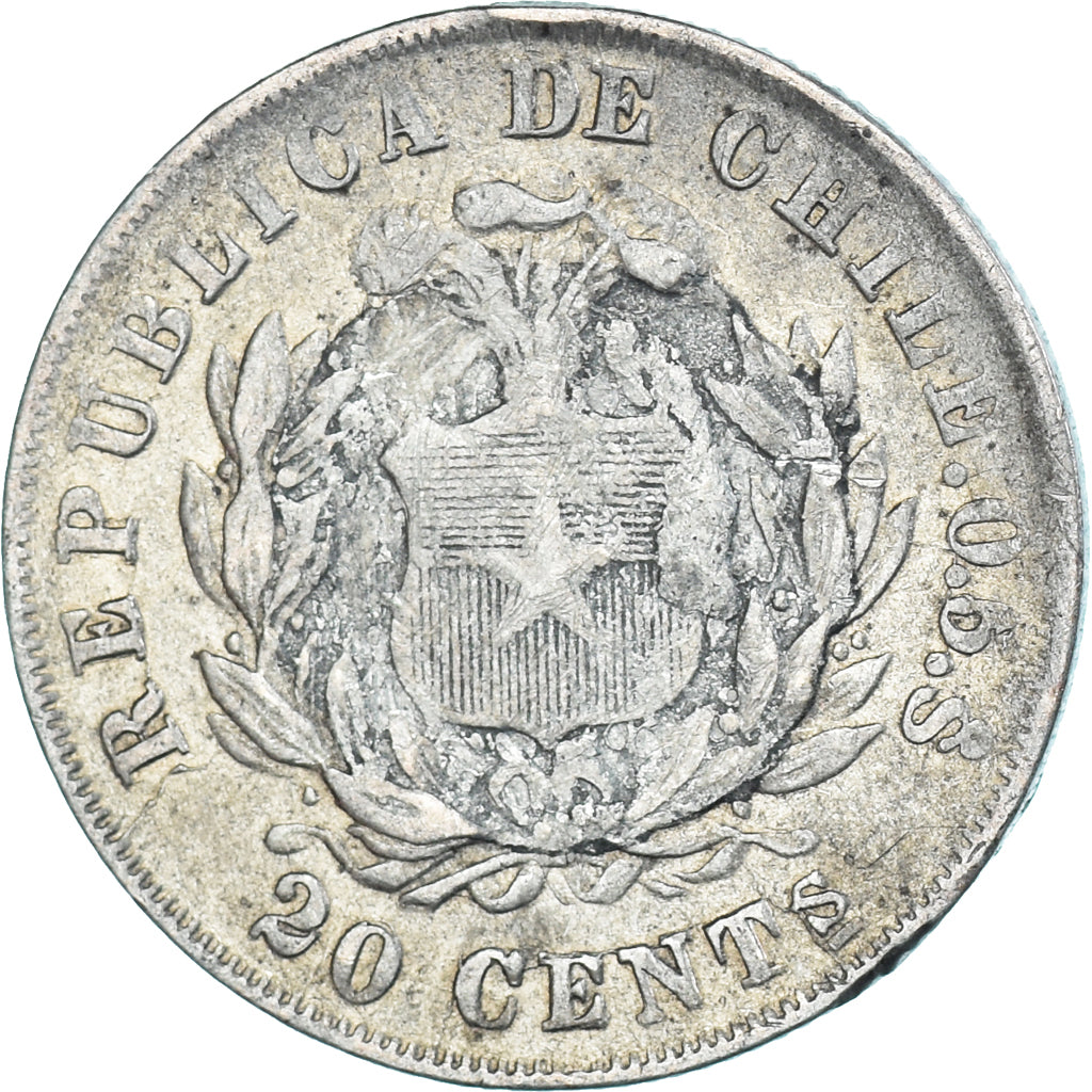 Monnaie, Chili, 20 Centavos, 1892