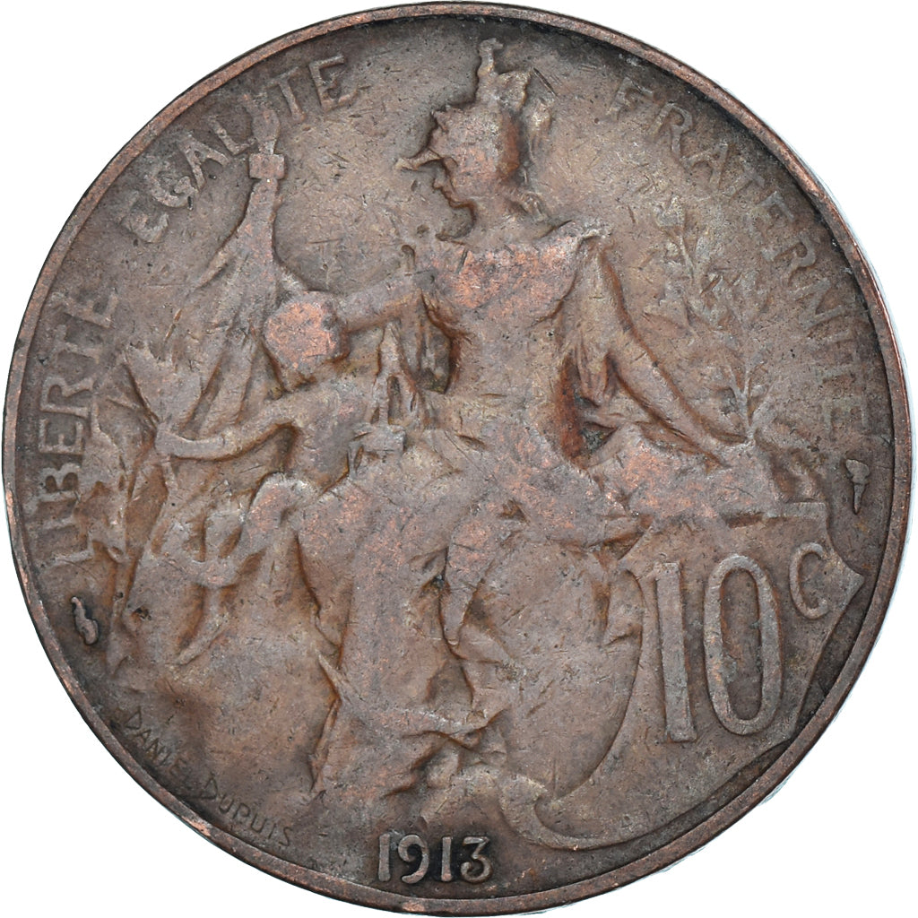 Munten, Frankrijk, 10 Centimes, 1913