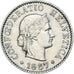 Moneda, Suiza, 5 Rappen, 1957
