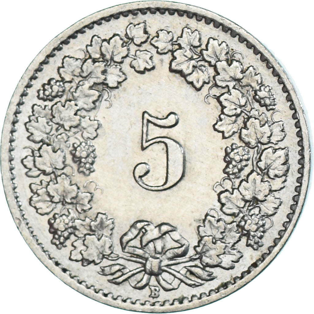 Moneda, Suiza, 5 Rappen, 1957