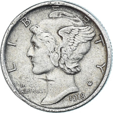 Coin, United States, Dime, 1918