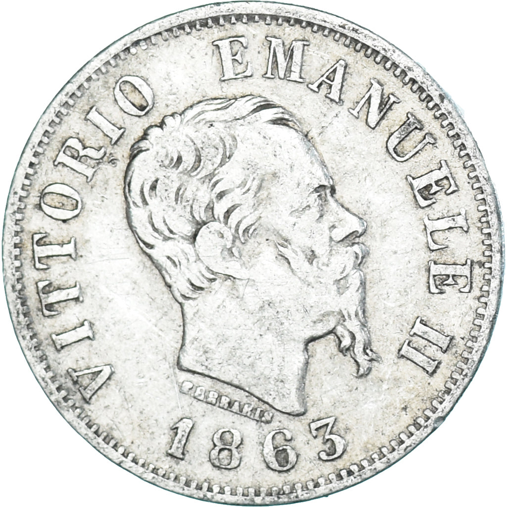 Münze, Italien, 50 Centesimi, 1863