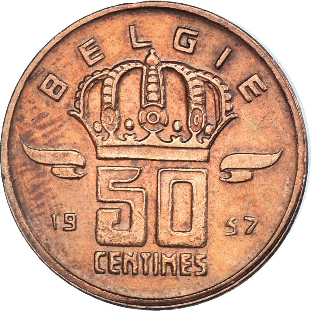 Coin, Belgium, 50 Centimes, 1957