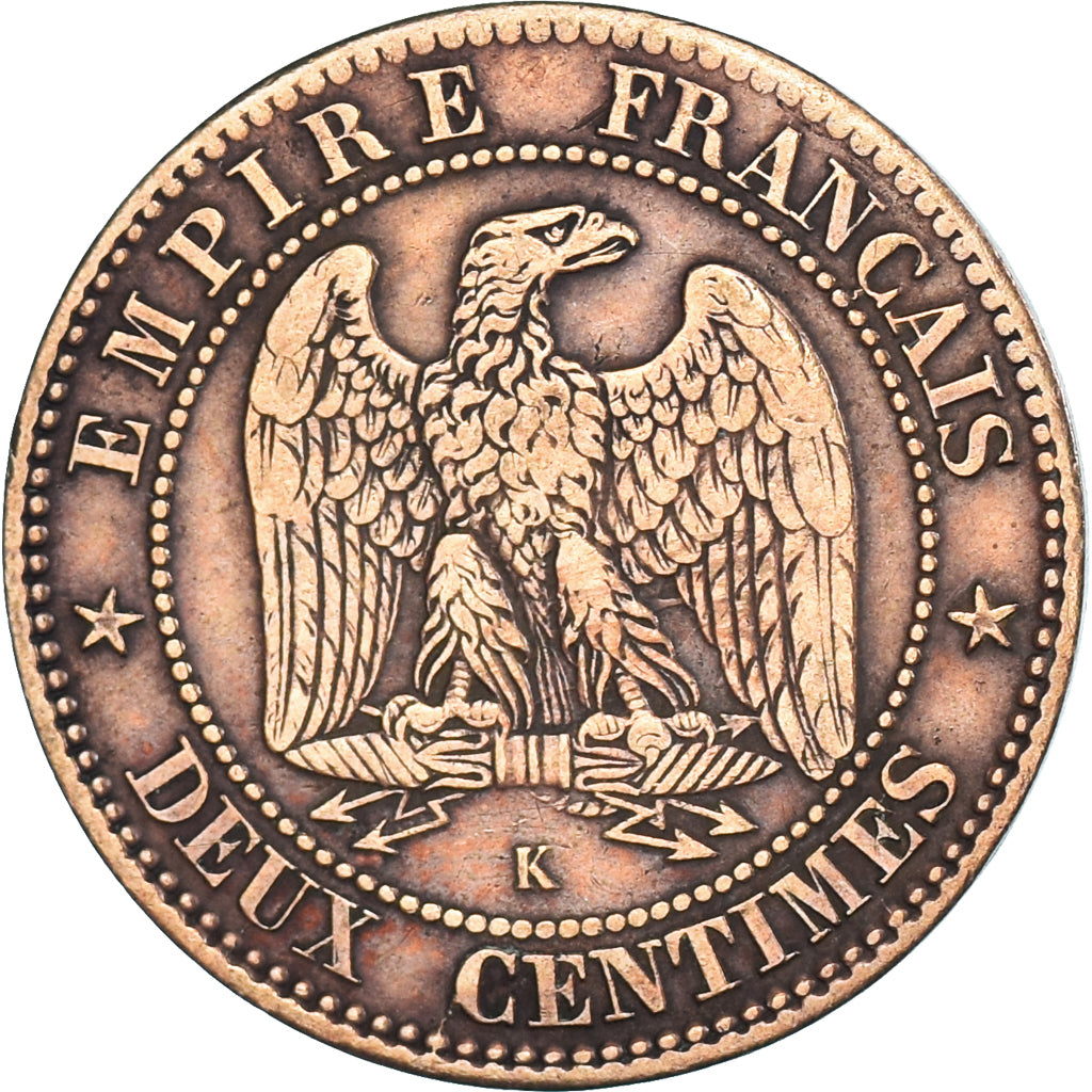 Coin, France, 2 Centimes, 1862