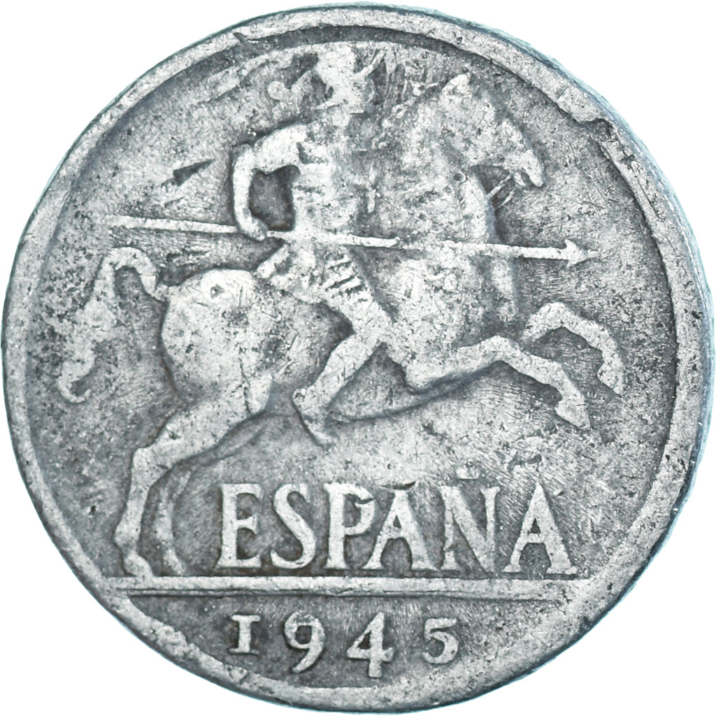 Münze, Spanien, 10 Centimos, 1945