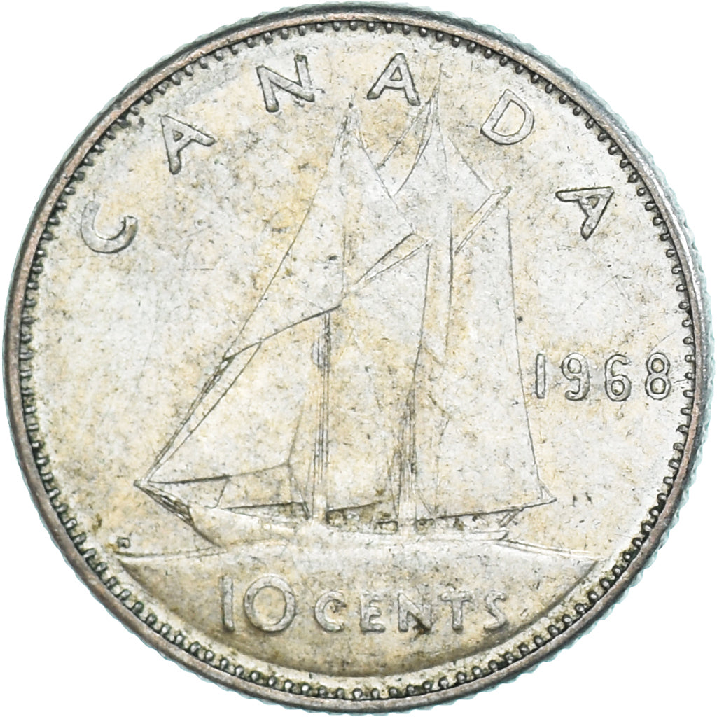 Moneta, Canada, 10 Cents, 1968