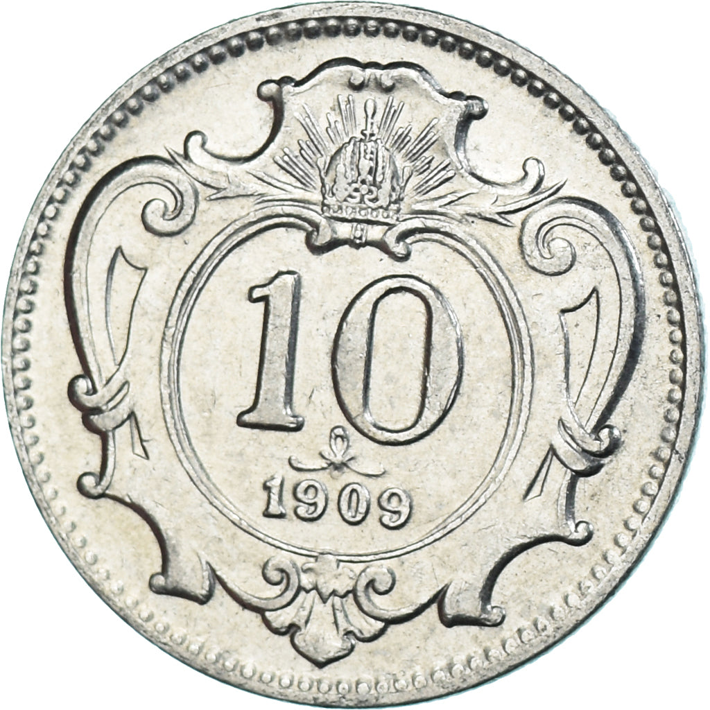 Coin, Austria, 10 Heller, 1909