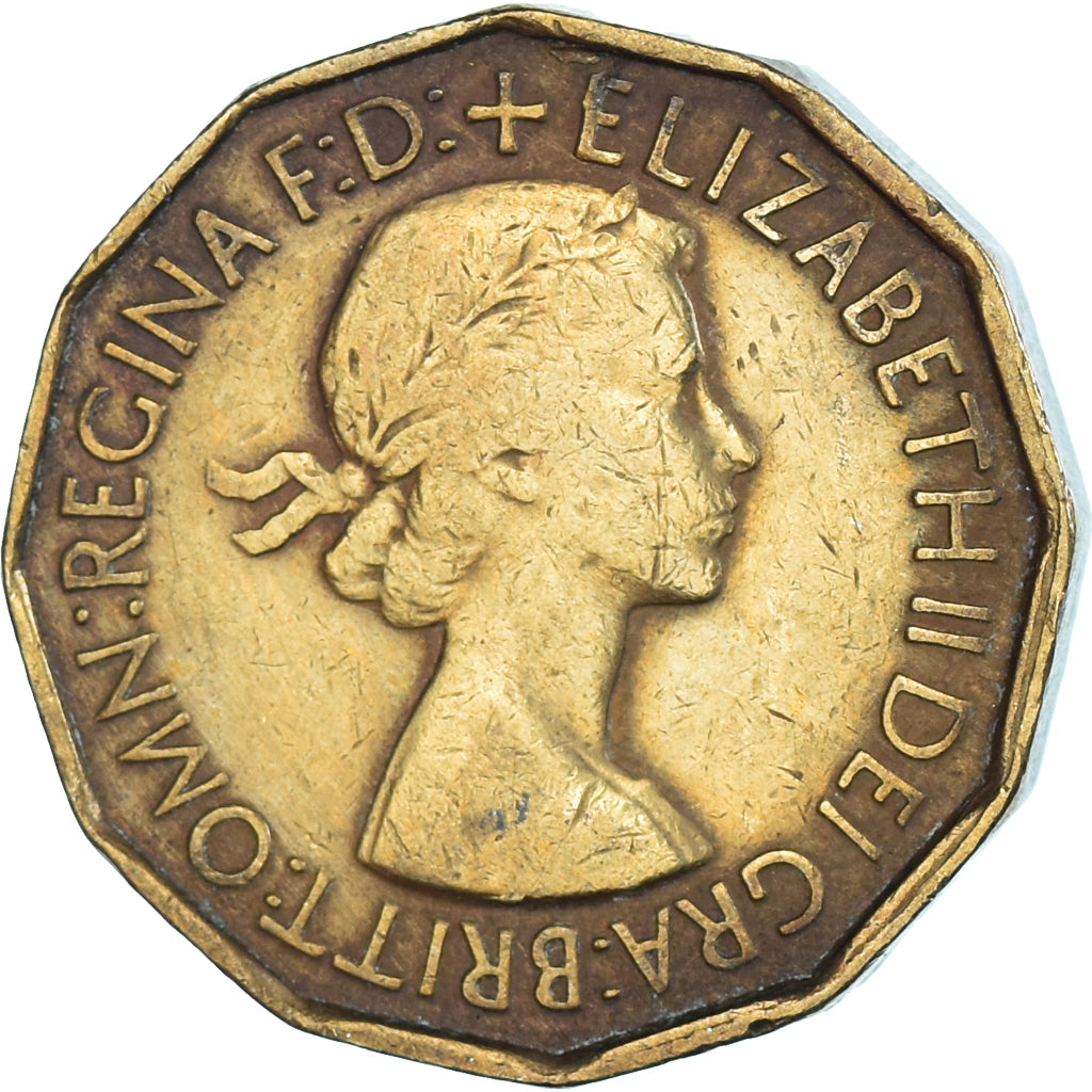 Coin, Great Britain, 3 Pence, 1953