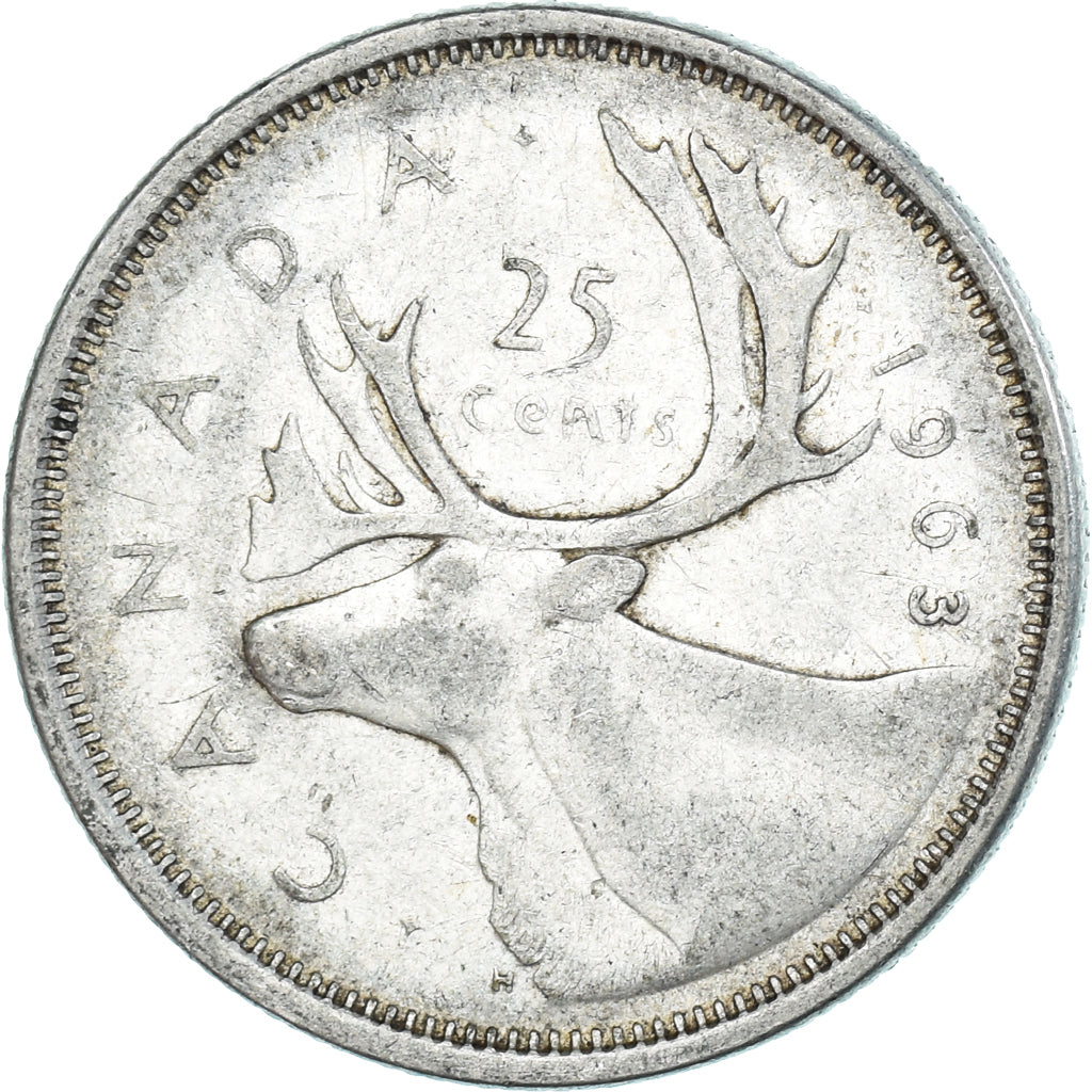Coin, Canada, 25 Cents, 1963