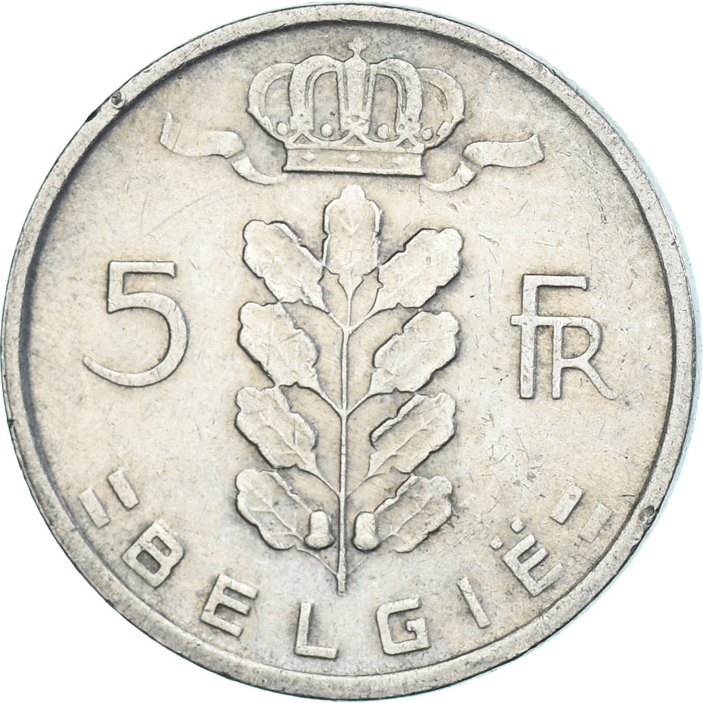 Coin, Belgium, 5 Francs, 5 Frank, 1960