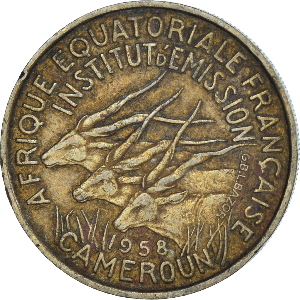 Coin, Cameroon, 25 Francs, 1958