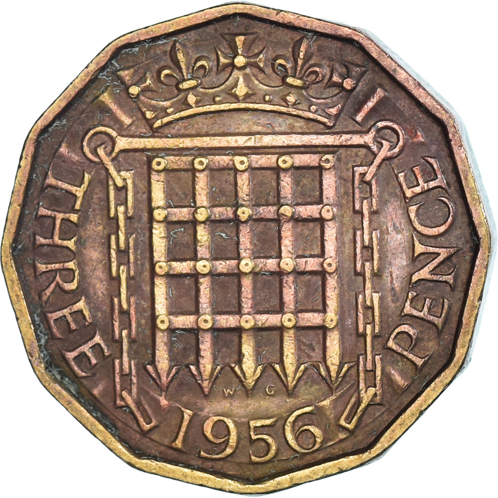 Moneta, Wielka Brytania, 3 Pence, 1956