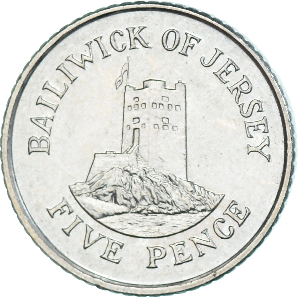 Munten, Jersey, 5 Pence, 1993