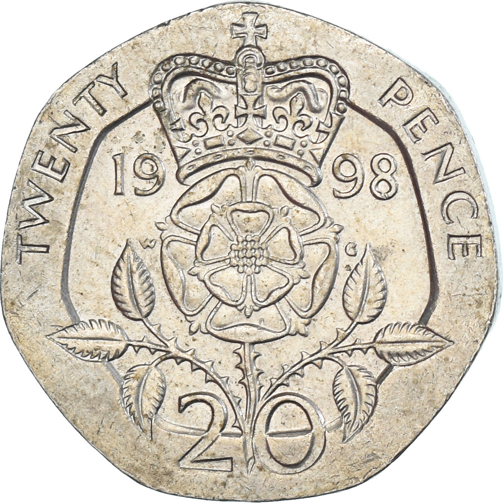 Münze, Großbritannien, 20 Pence, 1998