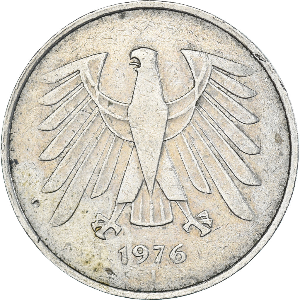 Moneda, Alemania, 5 Mark, 1976