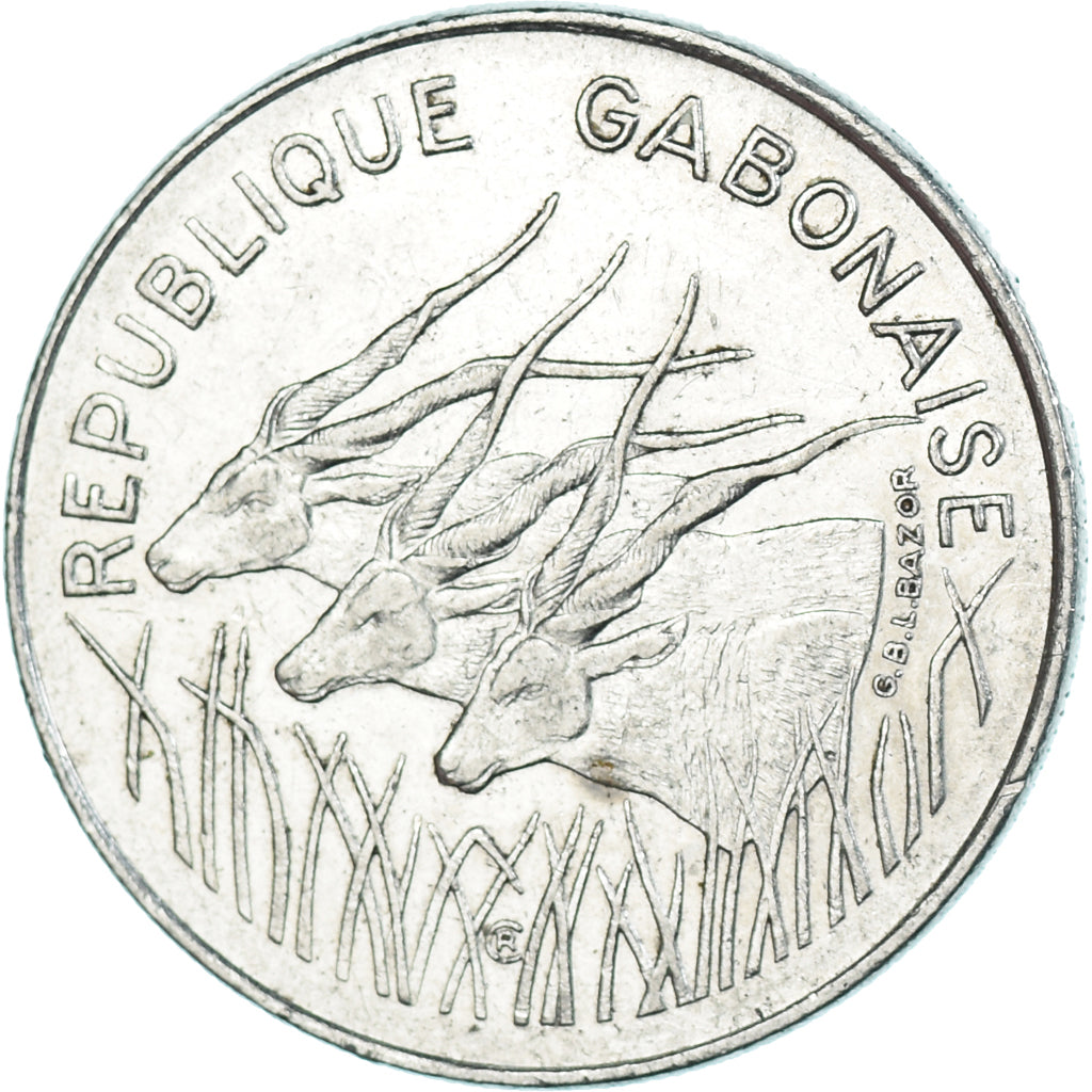 Monnaie, Gabon, 100 Francs, 1972