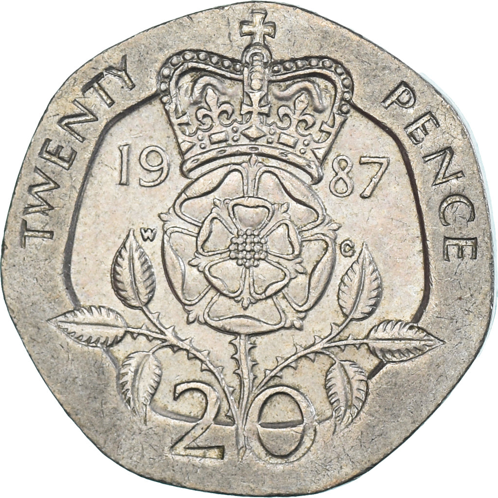 Moneda, Gran Bretaña, 20 Pence, 1987