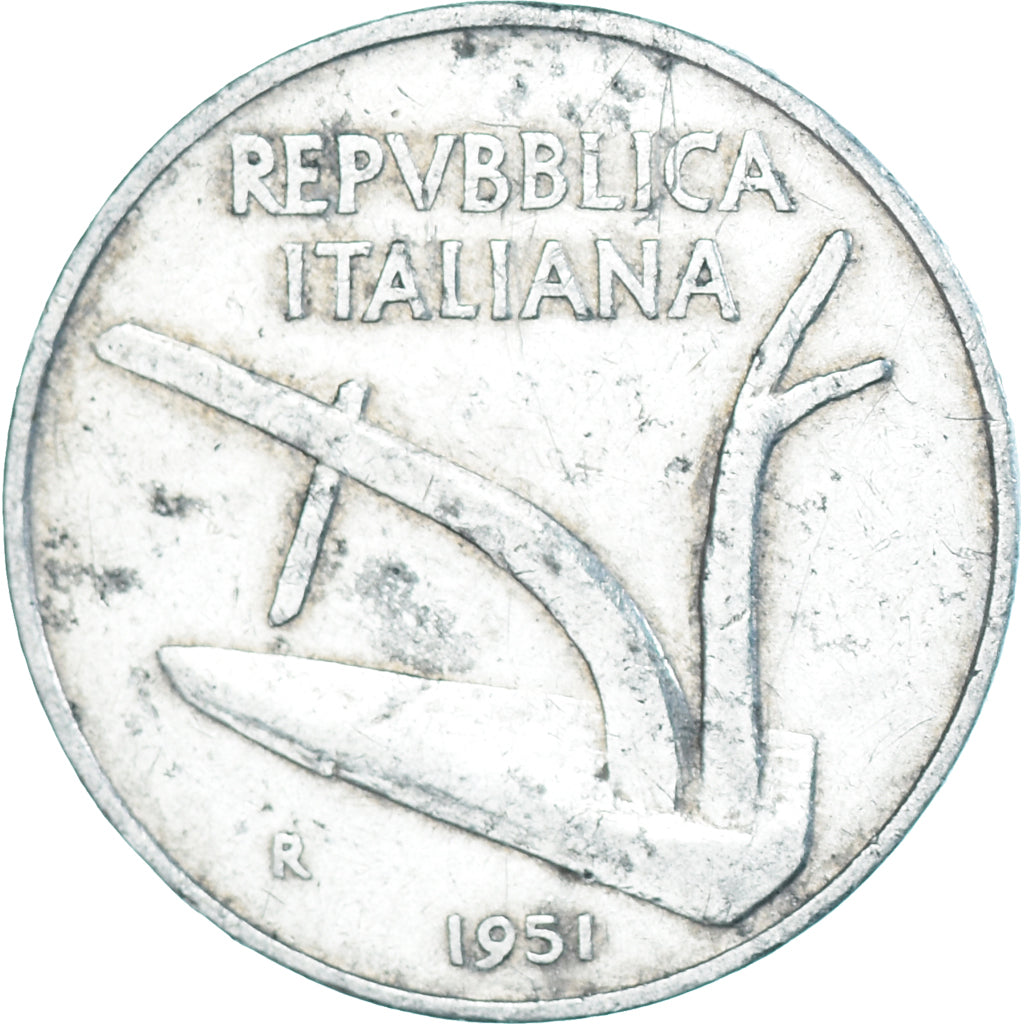 Moneda, Italia, 10 Lire, 1951
