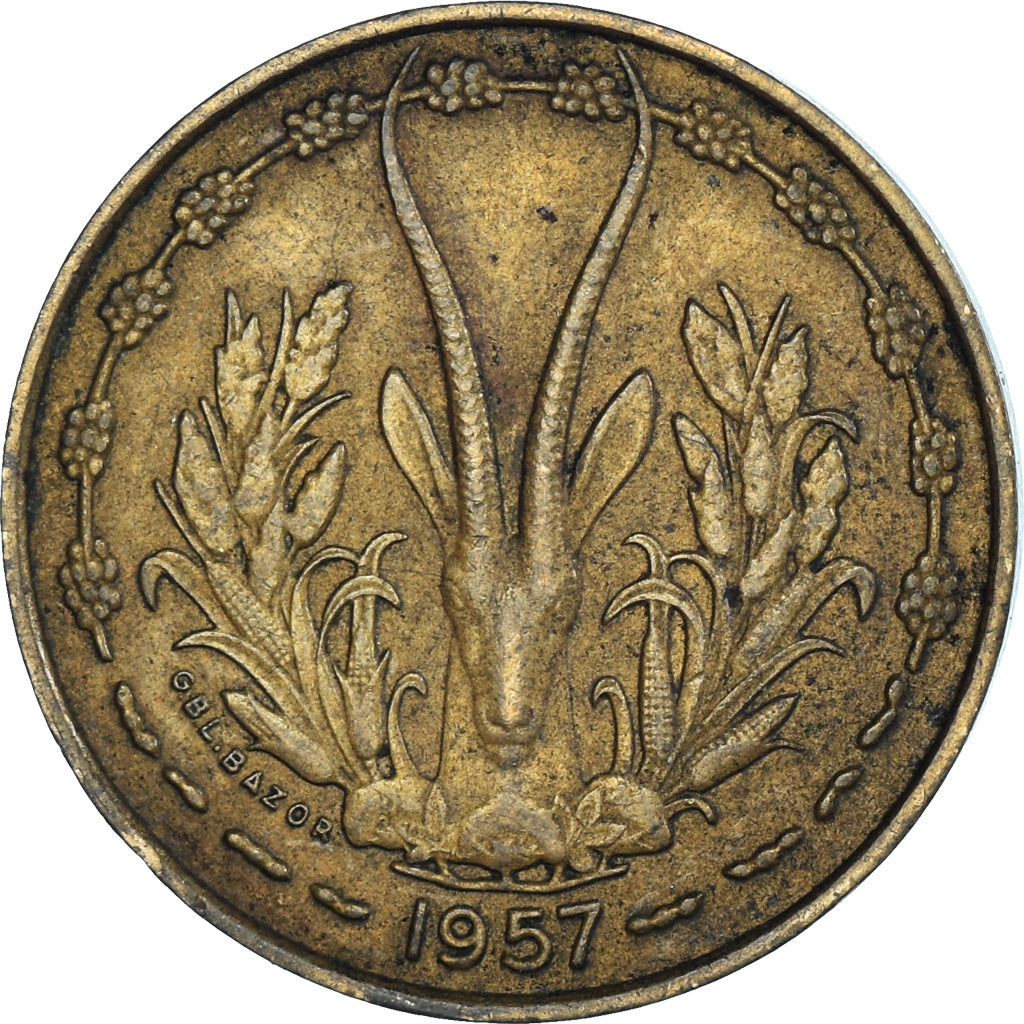 Münze, French West Africa, 10 Francs, 1957