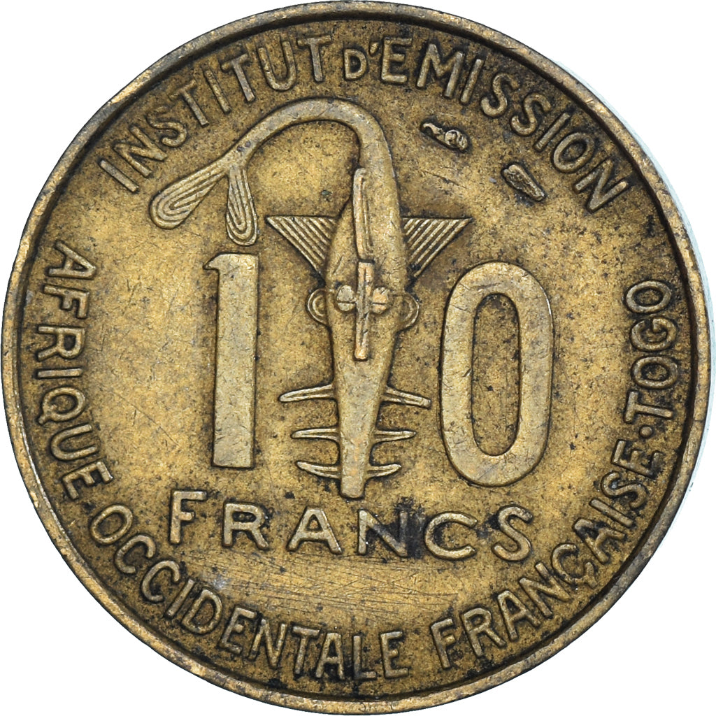 Münze, French West Africa, 10 Francs, 1957