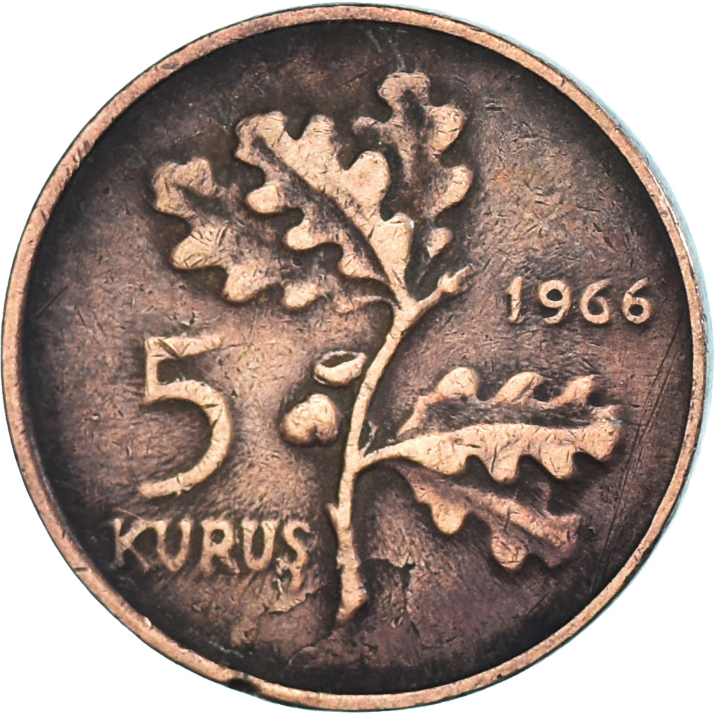 Munten, Turkije, 5 Kurus, 1966