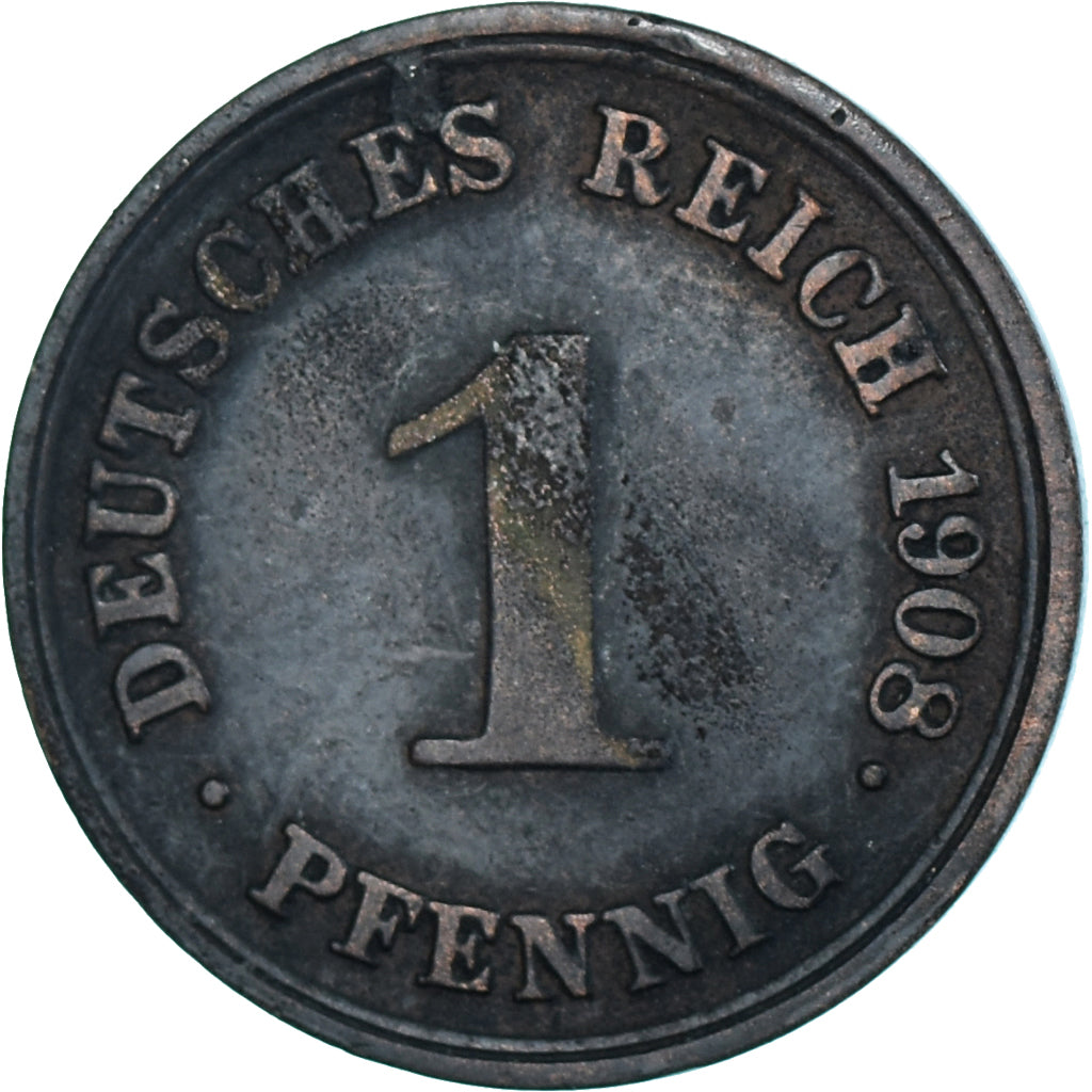 Moeda, Alemanha, Pfennig, 1908