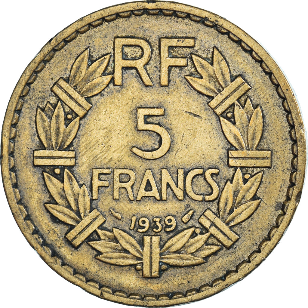 Coin, France, 5 Francs, 1939