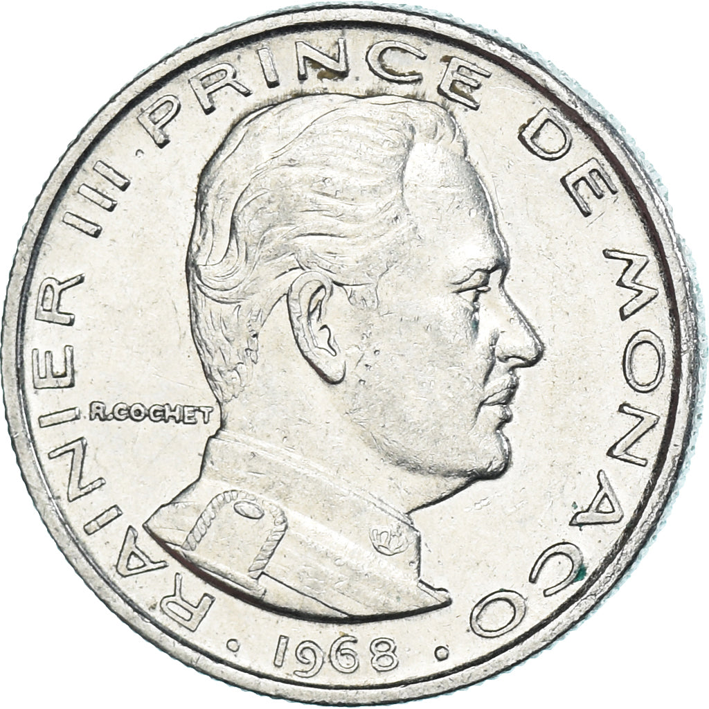 Monnaie, Monaco, 1/2 Franc, 1968