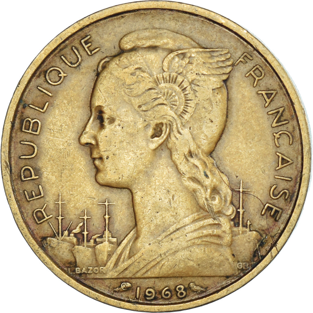 Coin, FRENCH AFARS & ISSAS, 20 Francs, 1968