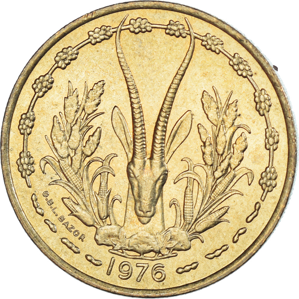 Coin, West African States, 25 Francs, 1976
