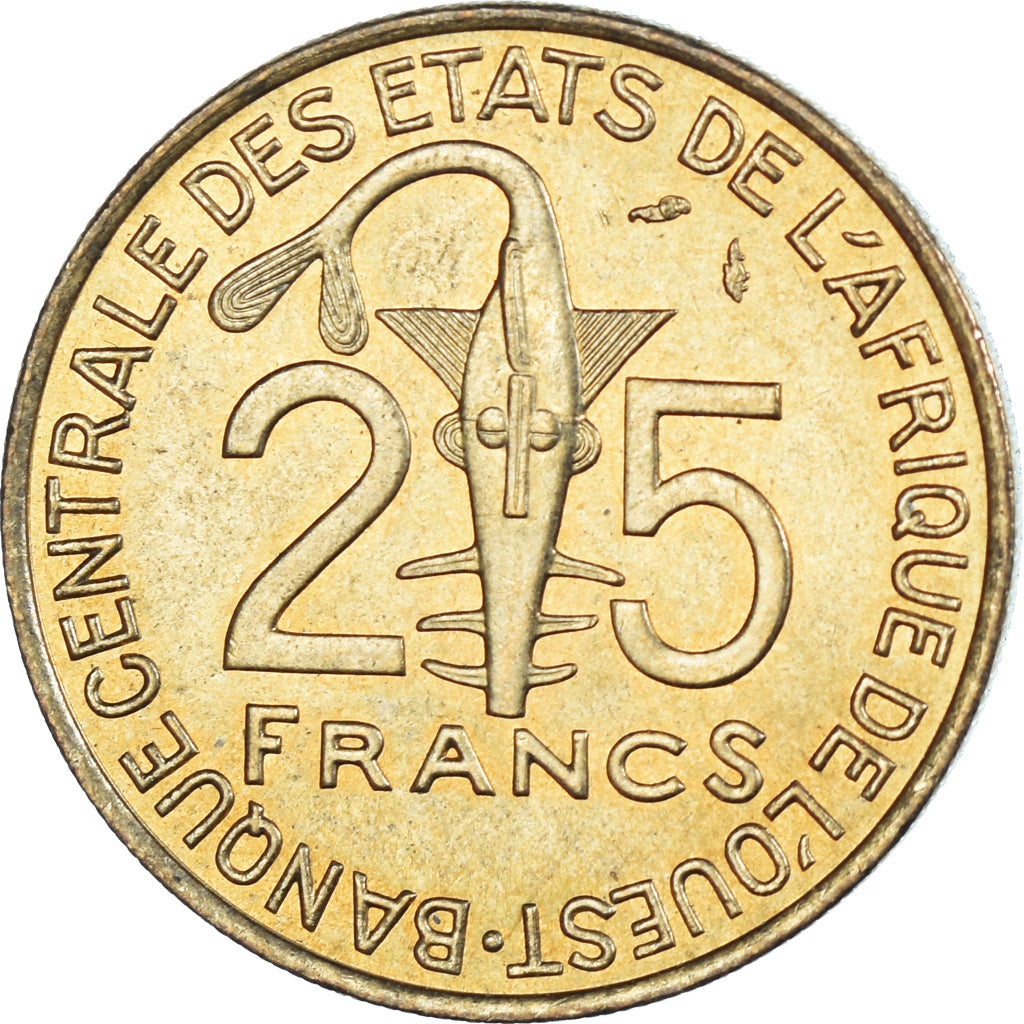Coin, West African States, 25 Francs, 1976