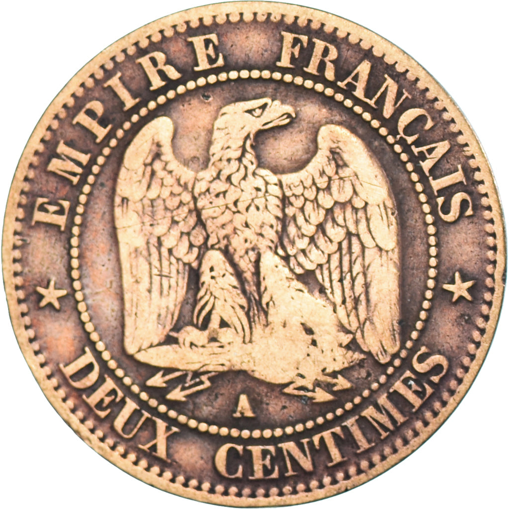 Moneda, Francia, 2 Centimes, 1857