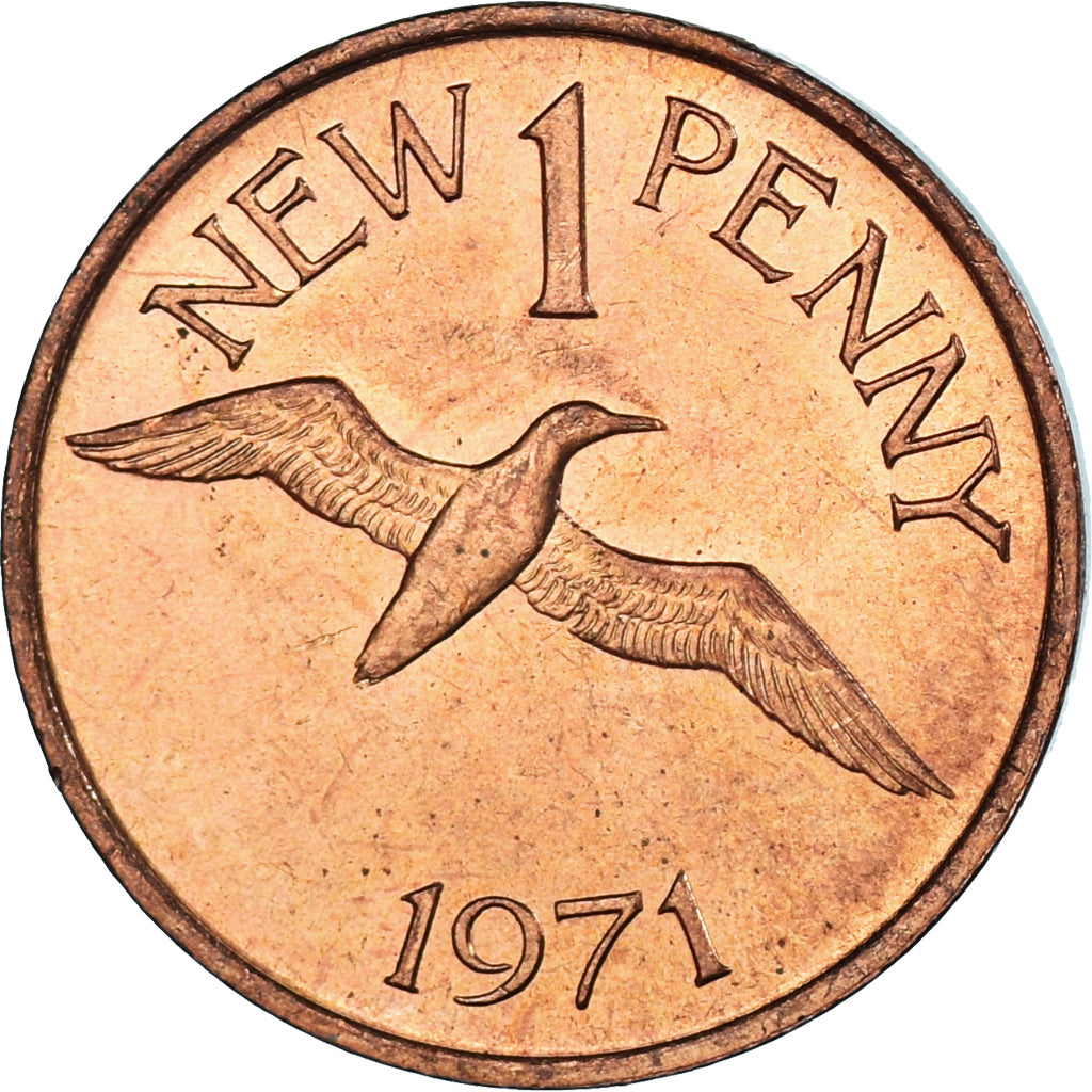Coin, Guernsey, New Penny, 1971