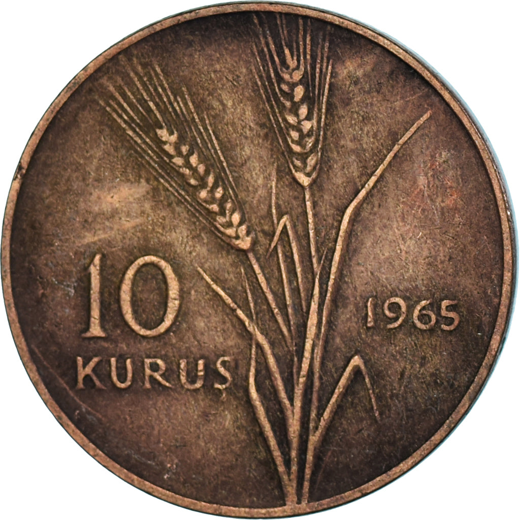 Coin, Turkey, 10 Kurus, 1965