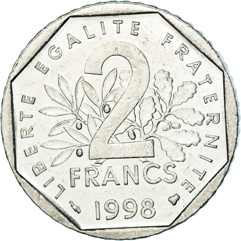 Coin, France, 2 Francs, 1998