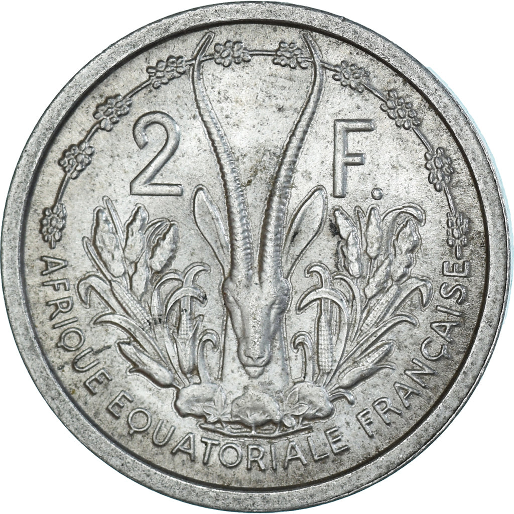Coin, French West Africa, 2 Francs, 1948
