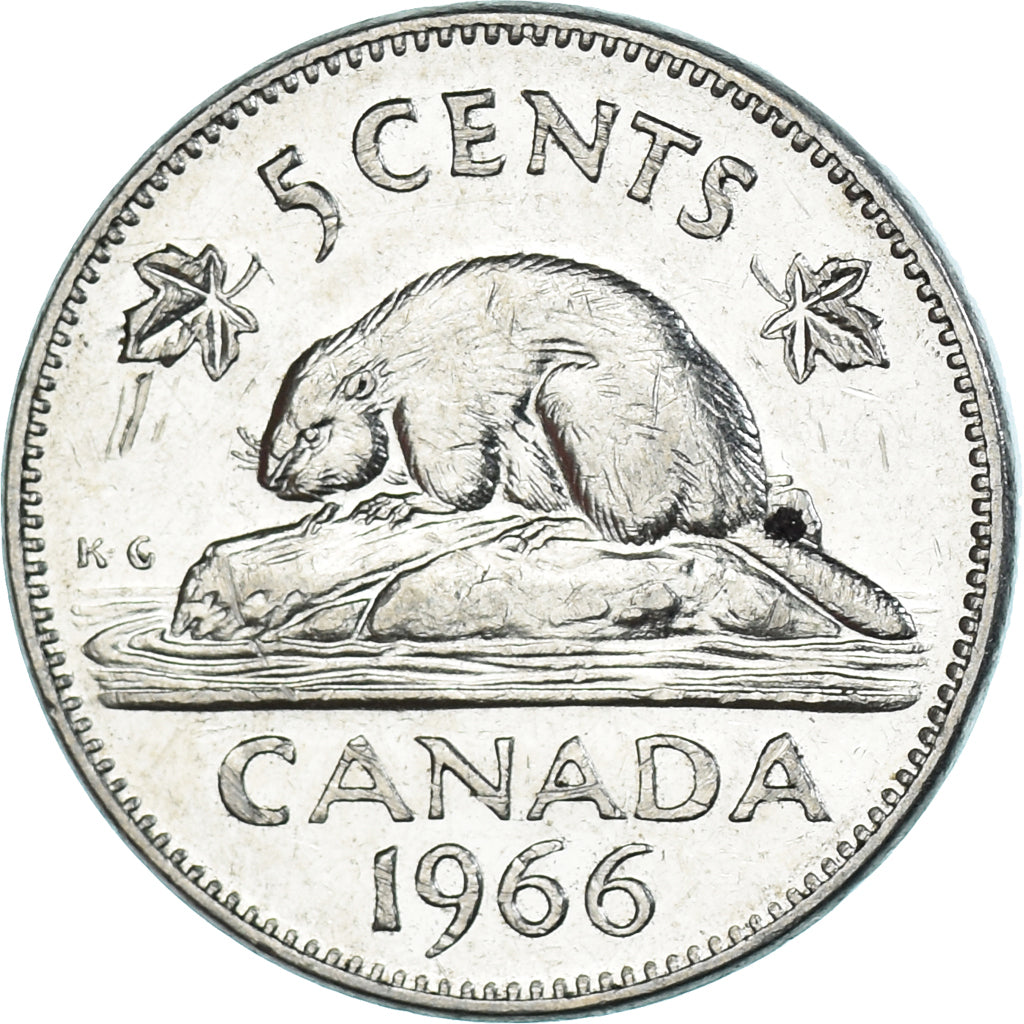 Moneta, Canada, 5 Cents, 1966