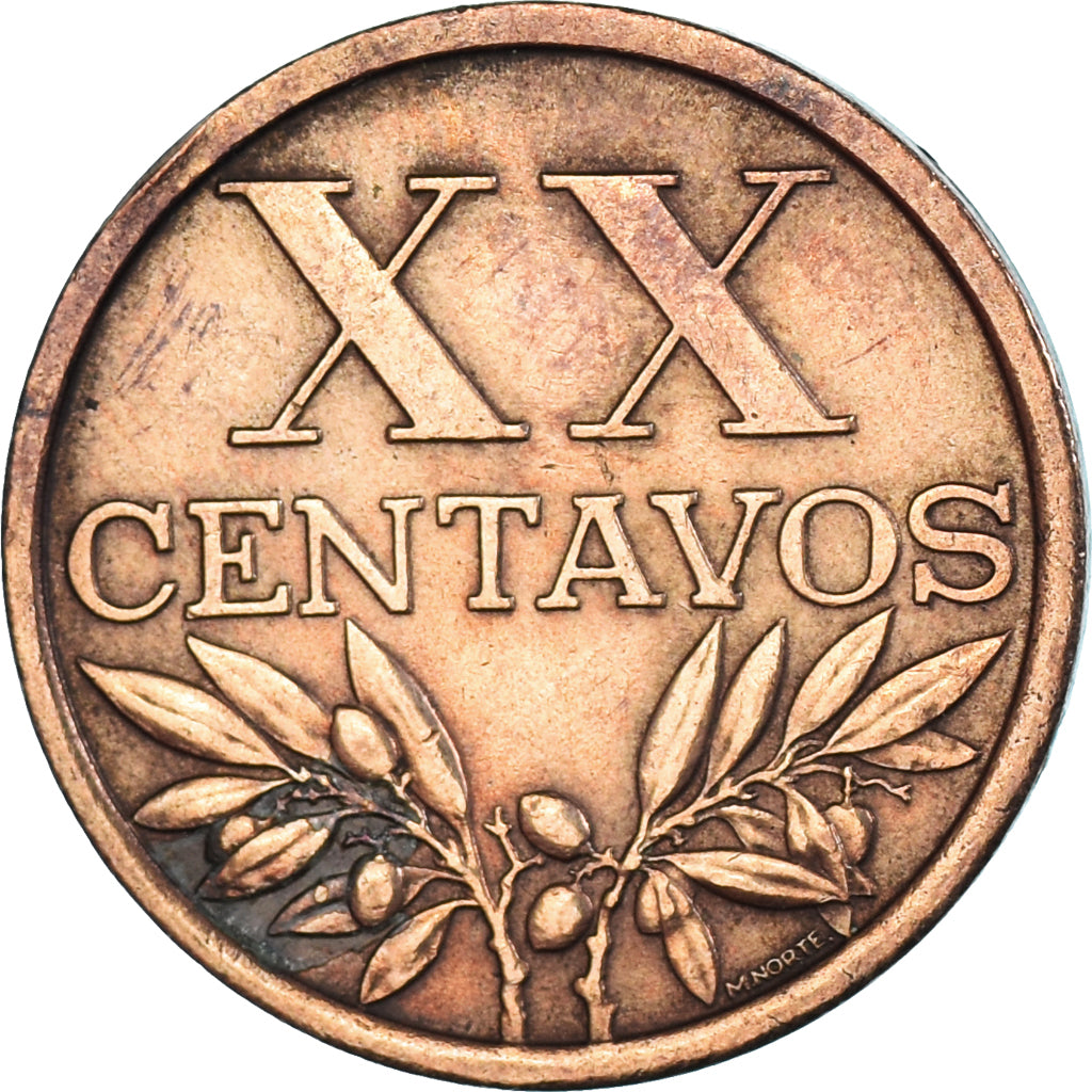 Coin, Portugal, 20 Centavos, 1963