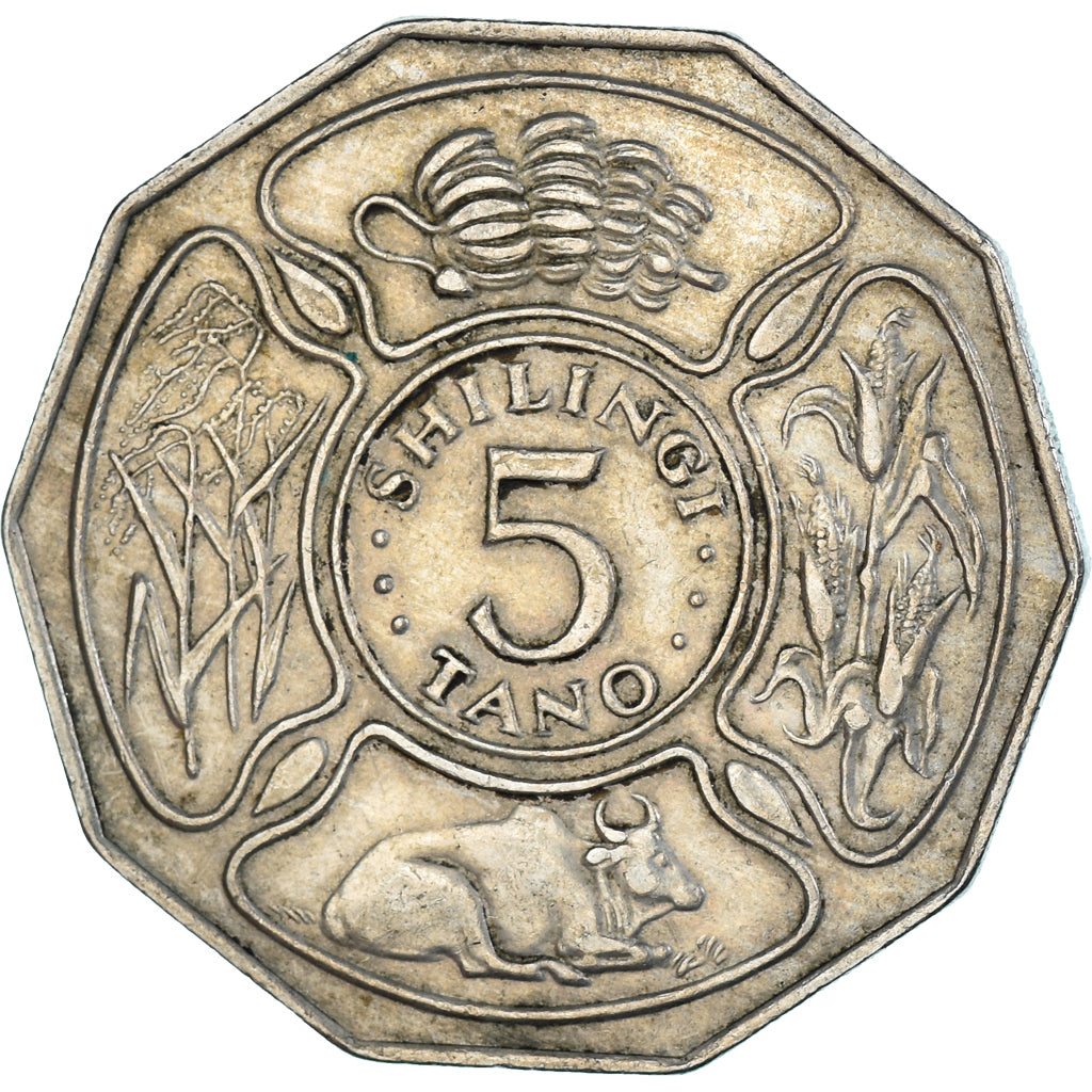 Coin, Tanzania, 5 Shilingi, 1972