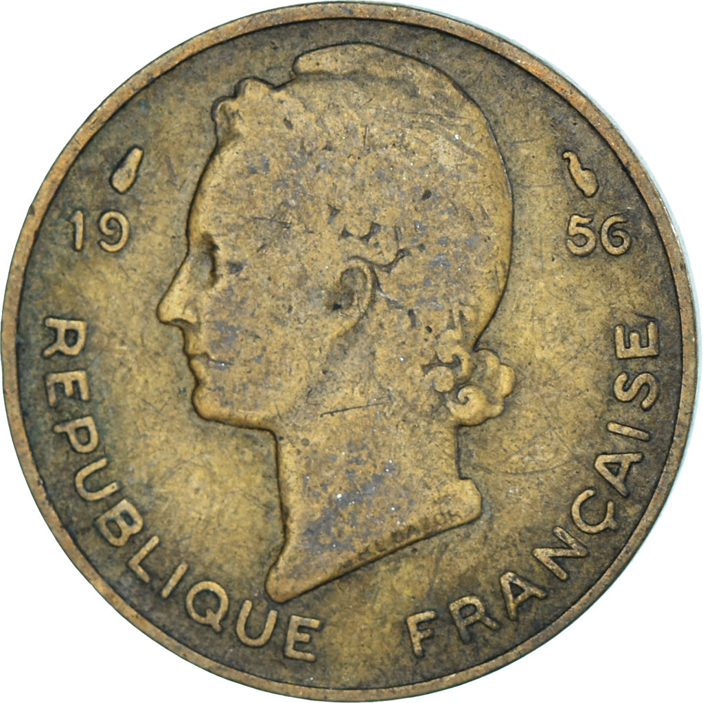 Coin, French West Africa, 10 Francs, 1956