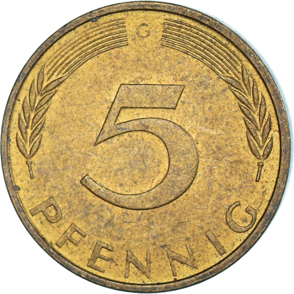 Münze, Deutschland, 5 Pfennig, 1974