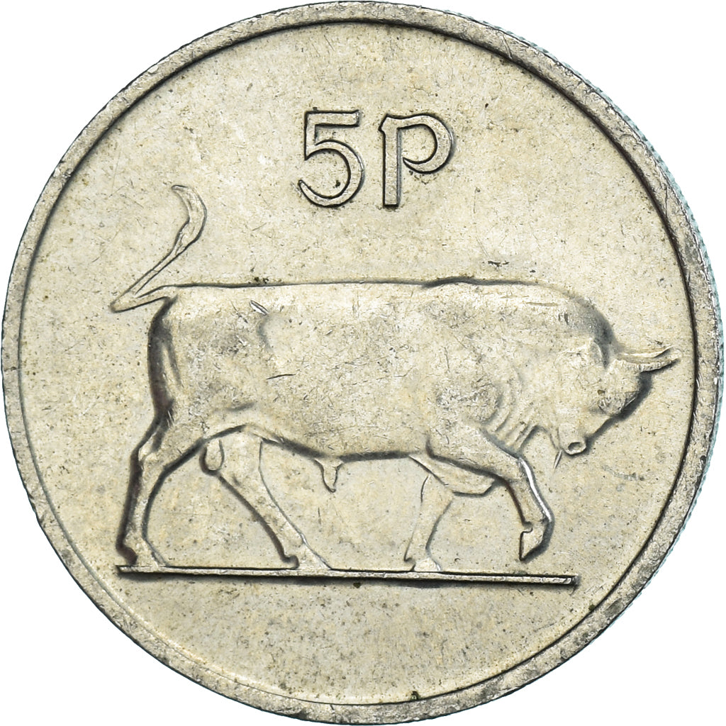 Moneta, Irlanda, 5 Pence, 1980