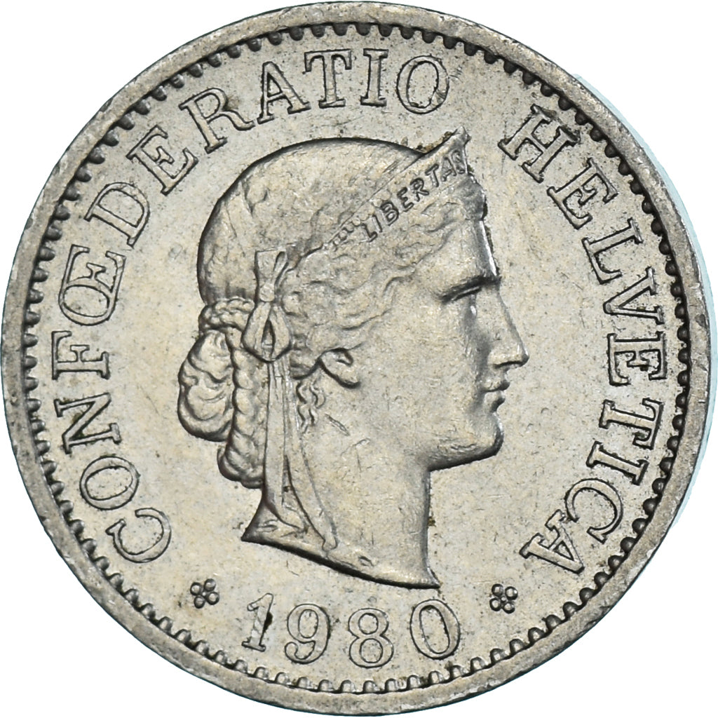 Münze, Schweiz, 10 Rappen, 1980